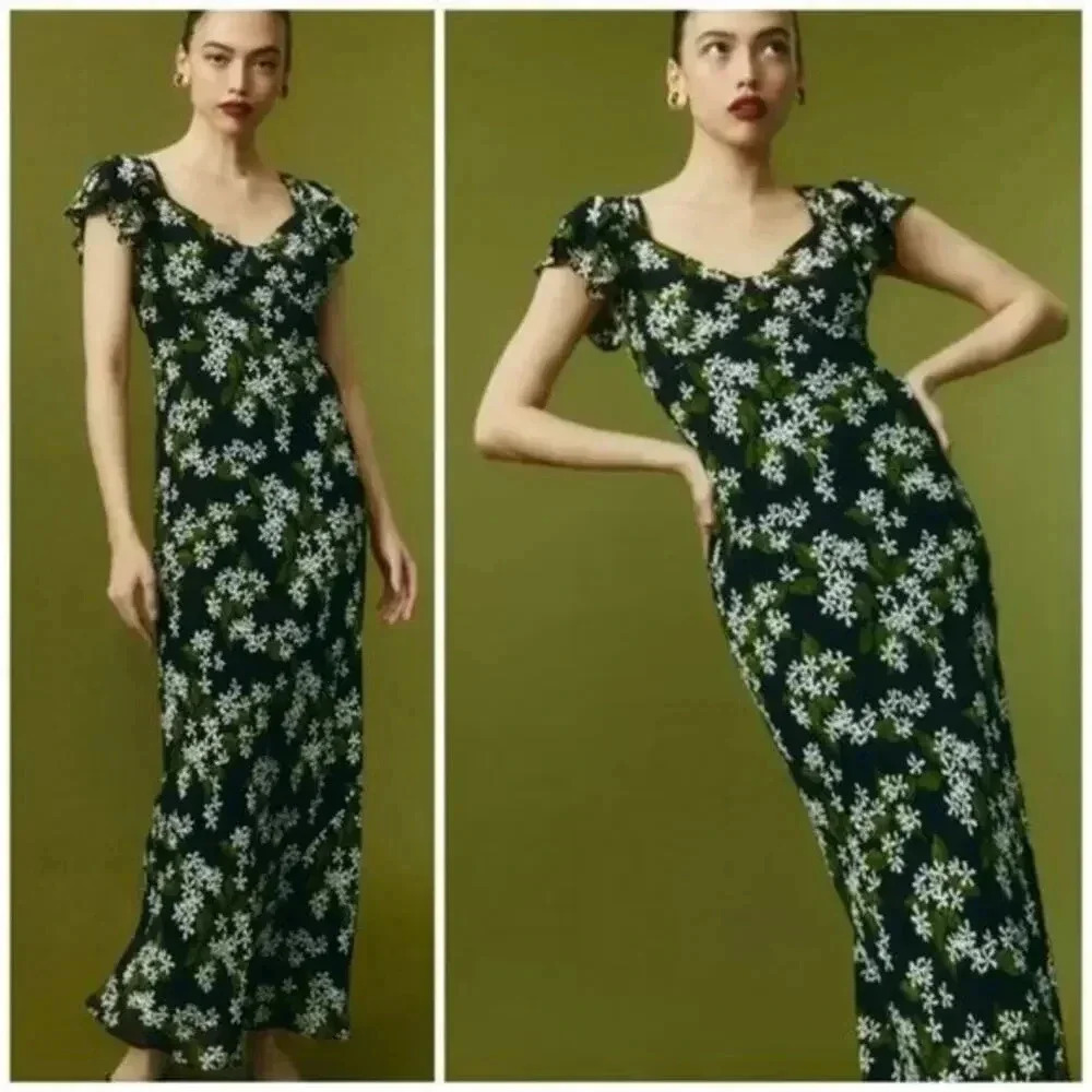 Reformation Lisola short-sleeve midi dress size XS B2010